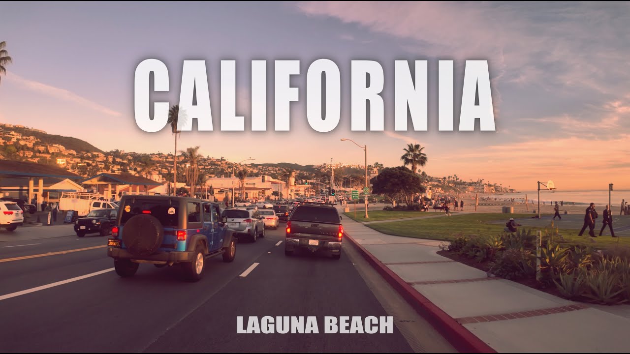 Driving Pacific Coast at Sunset Time | Iconic Scenic, New Port, Laguna, Dana Point [4K HDR]