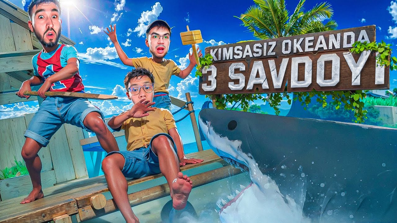 Kimsasiz Okeanda 3 kishi Akula bilan Qolib Ketik