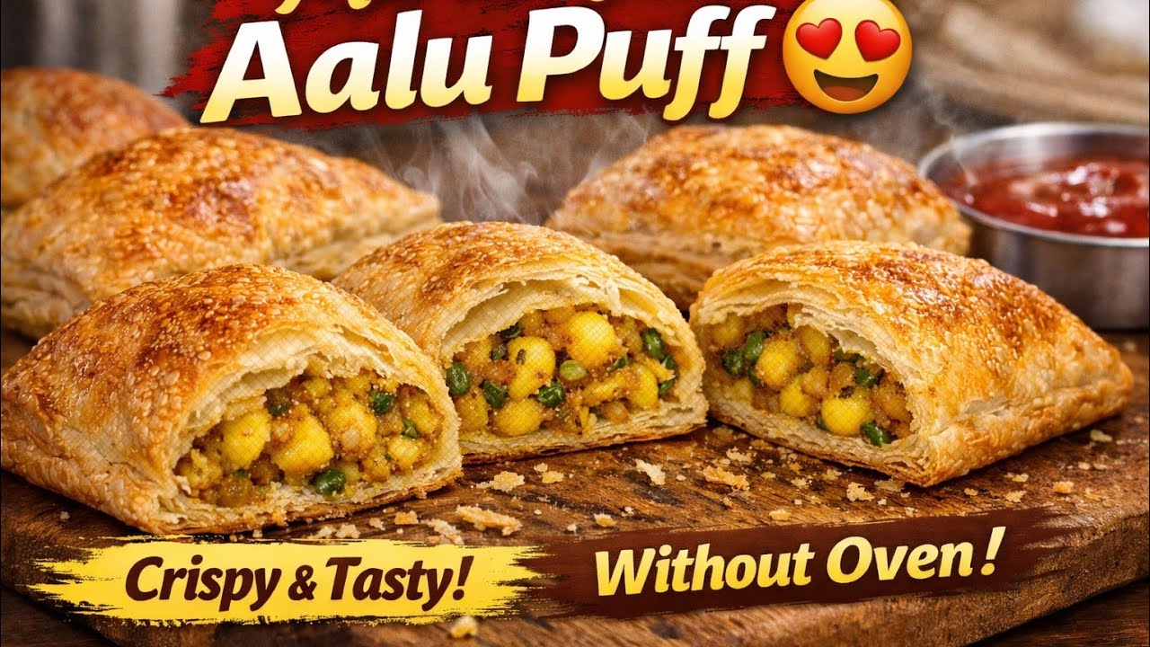 Bakery Style Aalu Puff Pastry|Crispy Aloo Puff Without Oven | Easy Puff Recipe