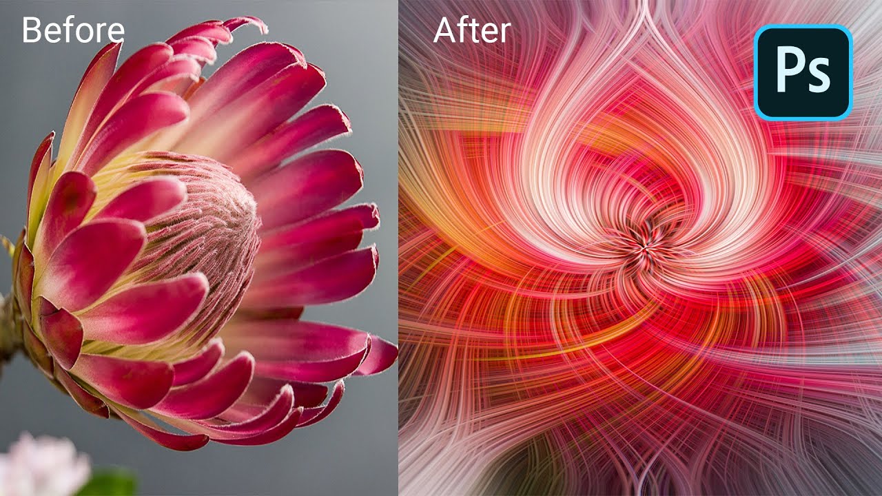 Artistic Flower Photo Effect | Twirl Effect | Swirl Effect - Photoshop Tutorial