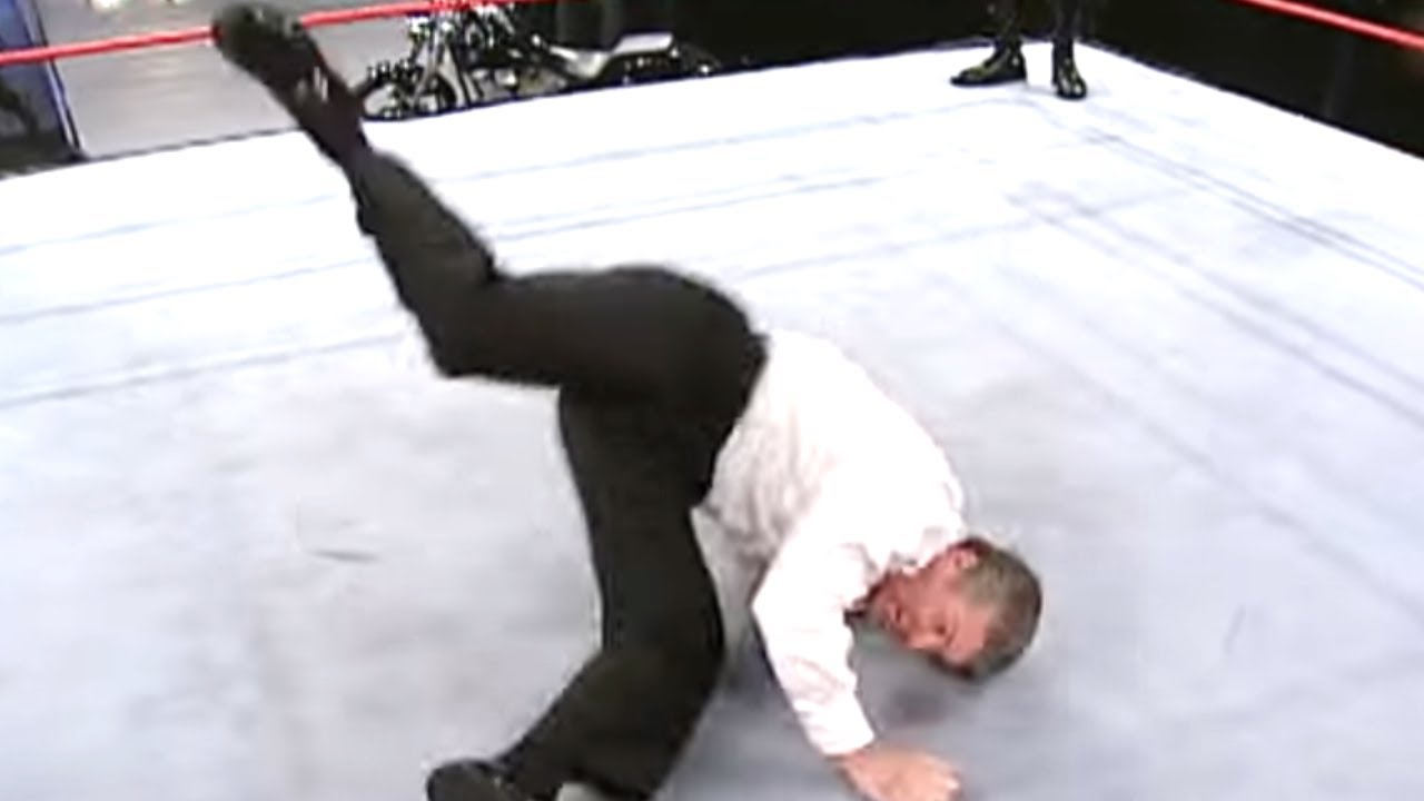 Mr. McMahon shows Undertaker how to do the Spinaroonie