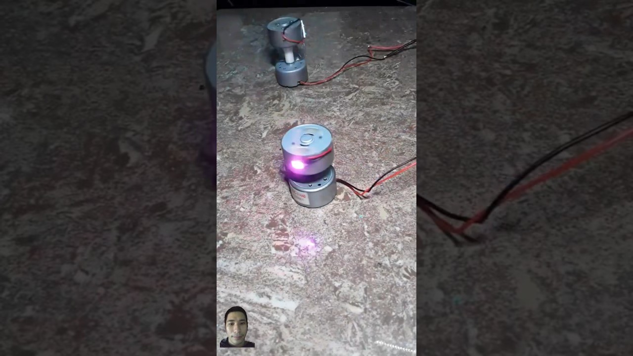 T&ocirc;i đ&atilde; l&agrave;m chiếc đ&egrave;n led ph&aacute;t s&aacute;ng từ 2 motor #xuhuong #damotor
