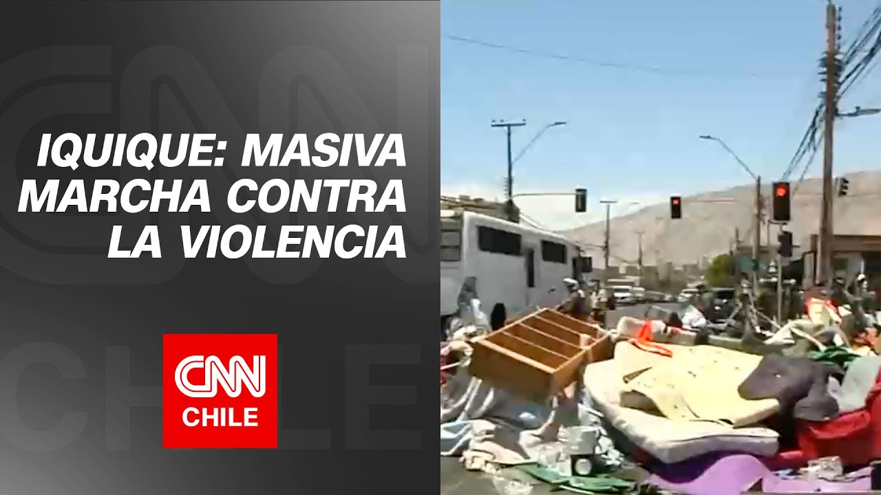 Desmantelan campamento y destruyen pertenencias de extranjeros durante marcha en Iquique