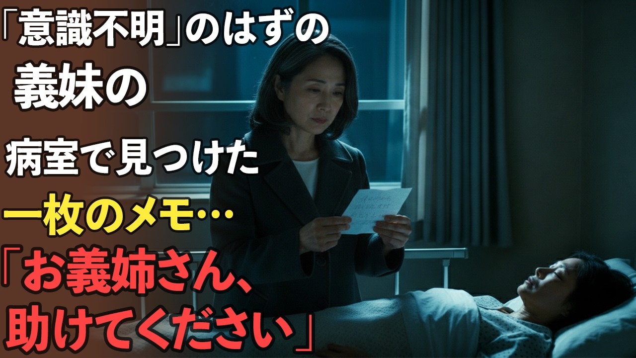 「目が覚めたら困る」—— 義母が義妹の回復を隠し続けた理由｜衝撃の実話または