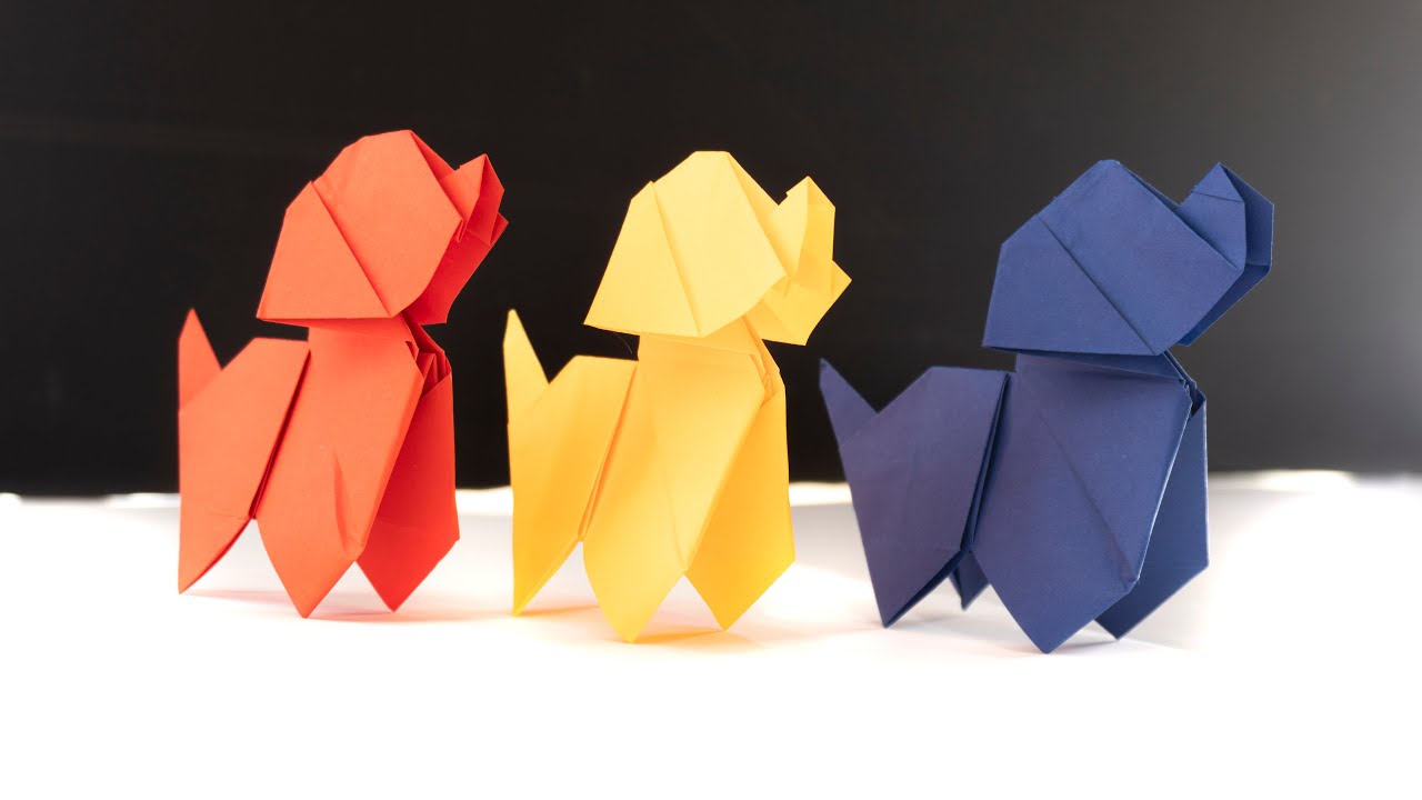 Cómo hacer un perro de papel - Origami Dog