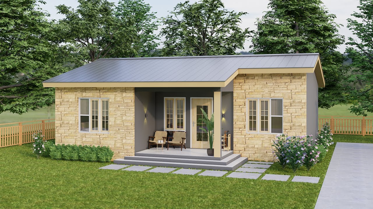 721 Sqft (67 Sqm) Small Modern Farmhouse Design | 3 Bedroom House Design