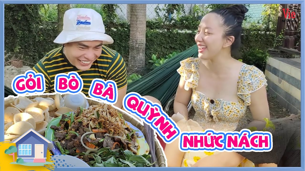 Bà Quỳnh Vlog làm gỏi bò ngon xệ cái nách để vỗ béo chồng yêu mặc chồng đang giảm cân...