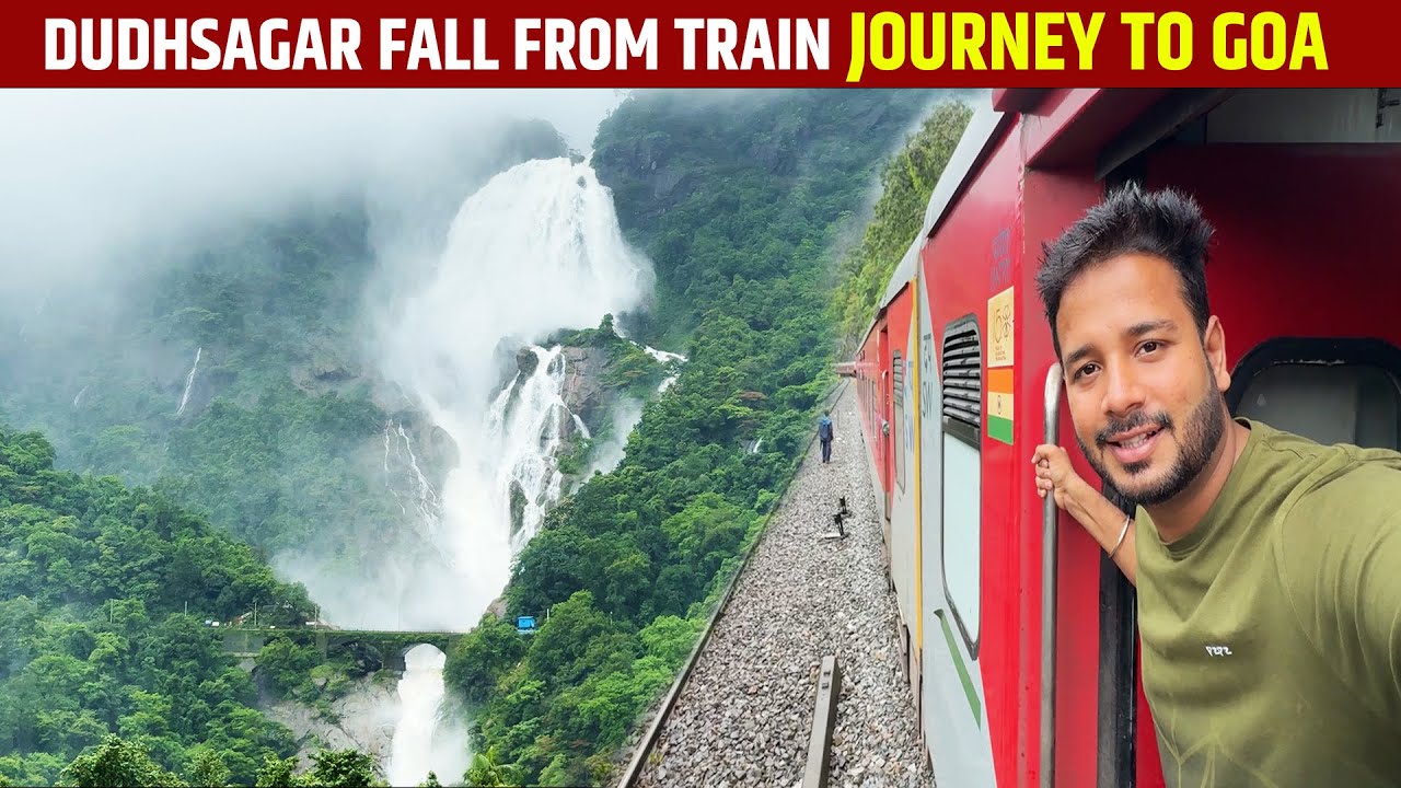 India’S Biggest Waterfall Dudhsagar spotted from train to Goa|| How to reach dudhsagar