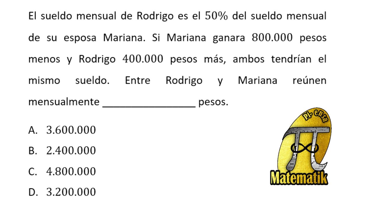 Sistema de ecuaciones 2x2 - Examen de admisión Universidad Nacional