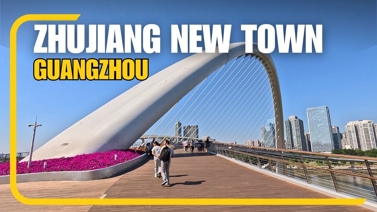 China's Modern Metropolis: A 4K Walking Tour of Guangzhou's CBD (Zhujiang New Town)