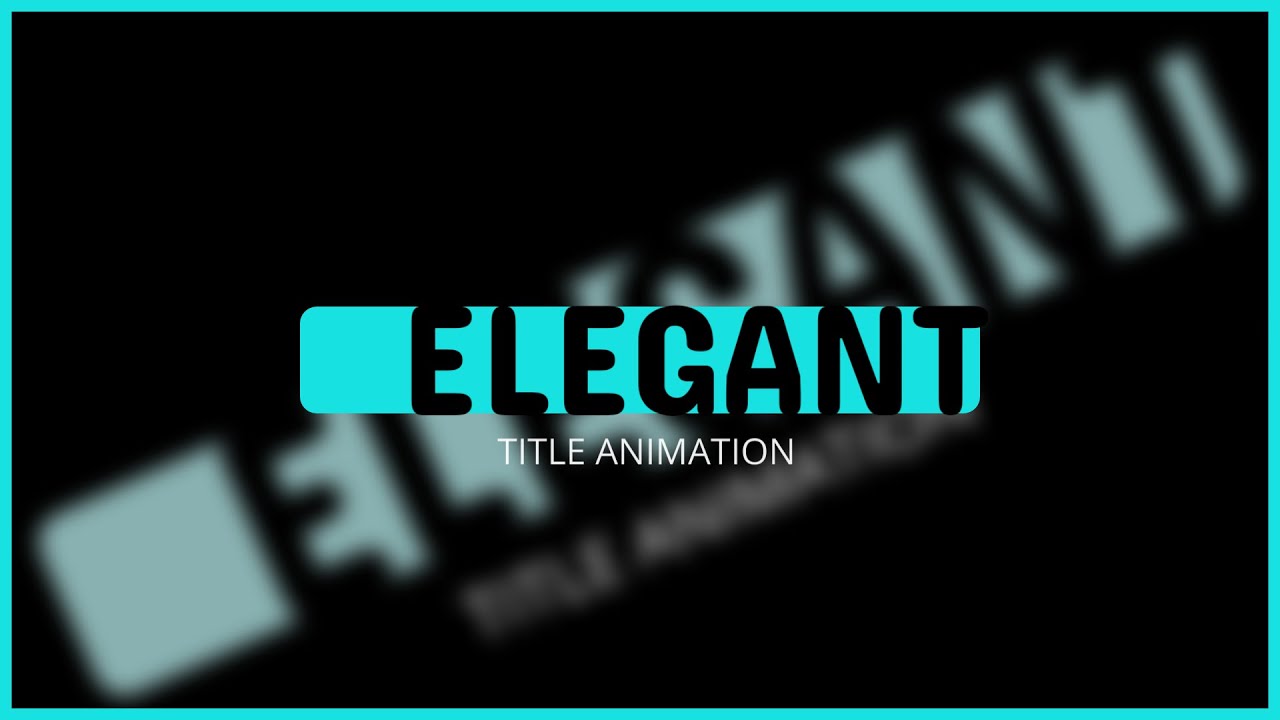 Elegant Title Animation in Alight Motion
