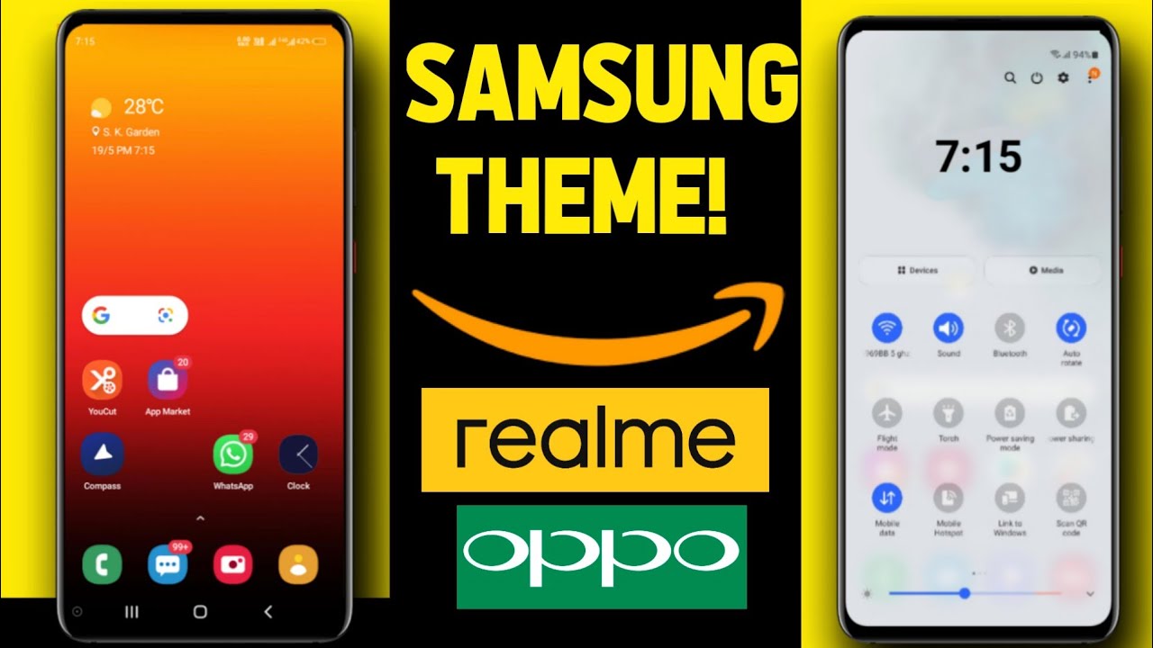 One UI 3.0 theme for realme and oppo 🤫🔥| Samsung theme for realme UI |