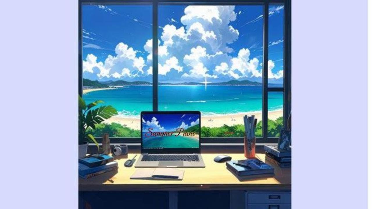 1 HOUR of Relaxing Piano Music Summer Sea Breeze for Study & Focus