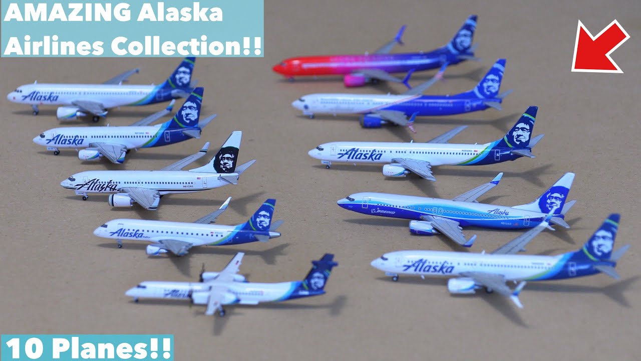 AMAZING Gemini Jets Alaska Airlines Collection Video - 1 400 scale