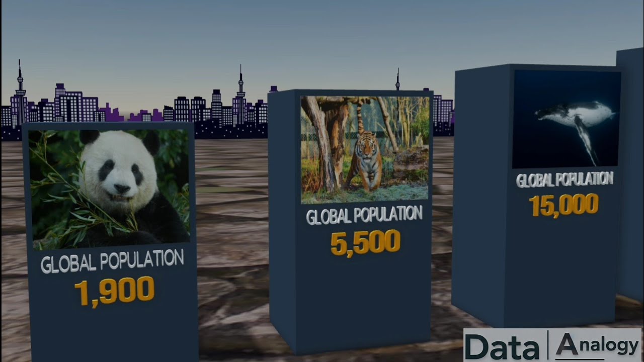 Animals Population Comparison In 2025 | Rarest Animals In The World 