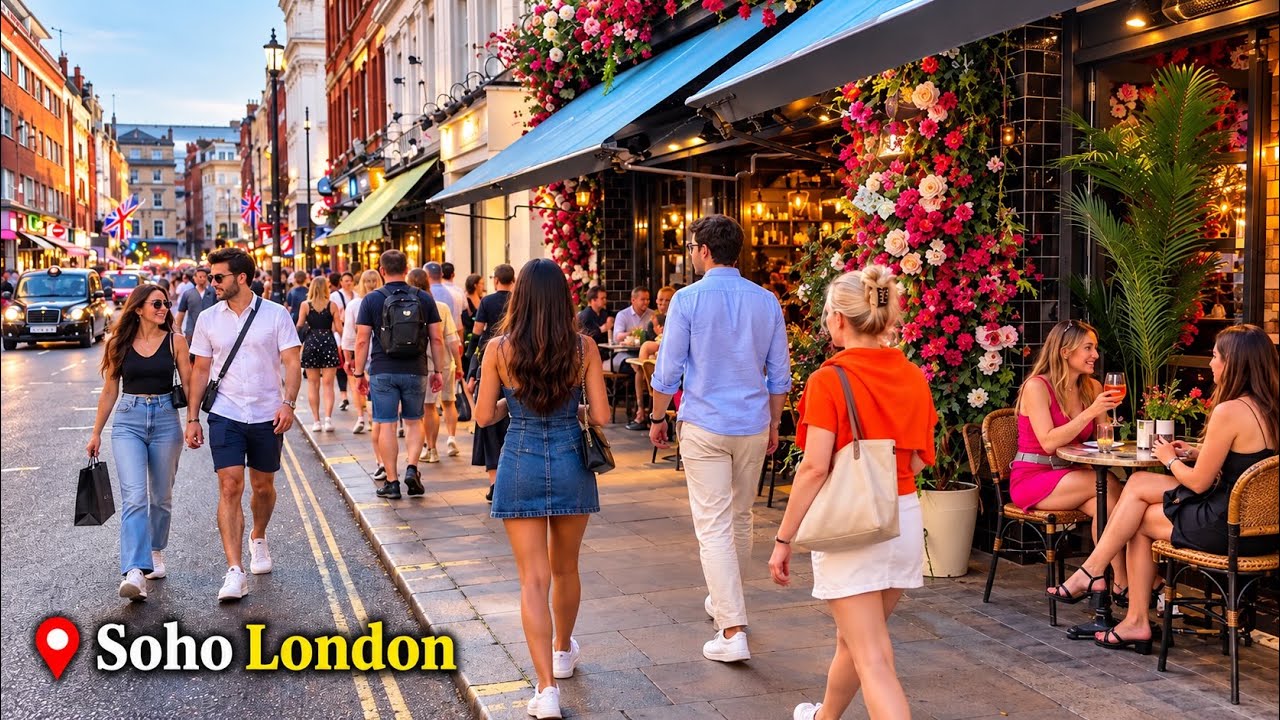 How London Looks in the Evening 🇬🇧 | Soho & Busy Shopping Streets Walk 2026 [4K HDR]