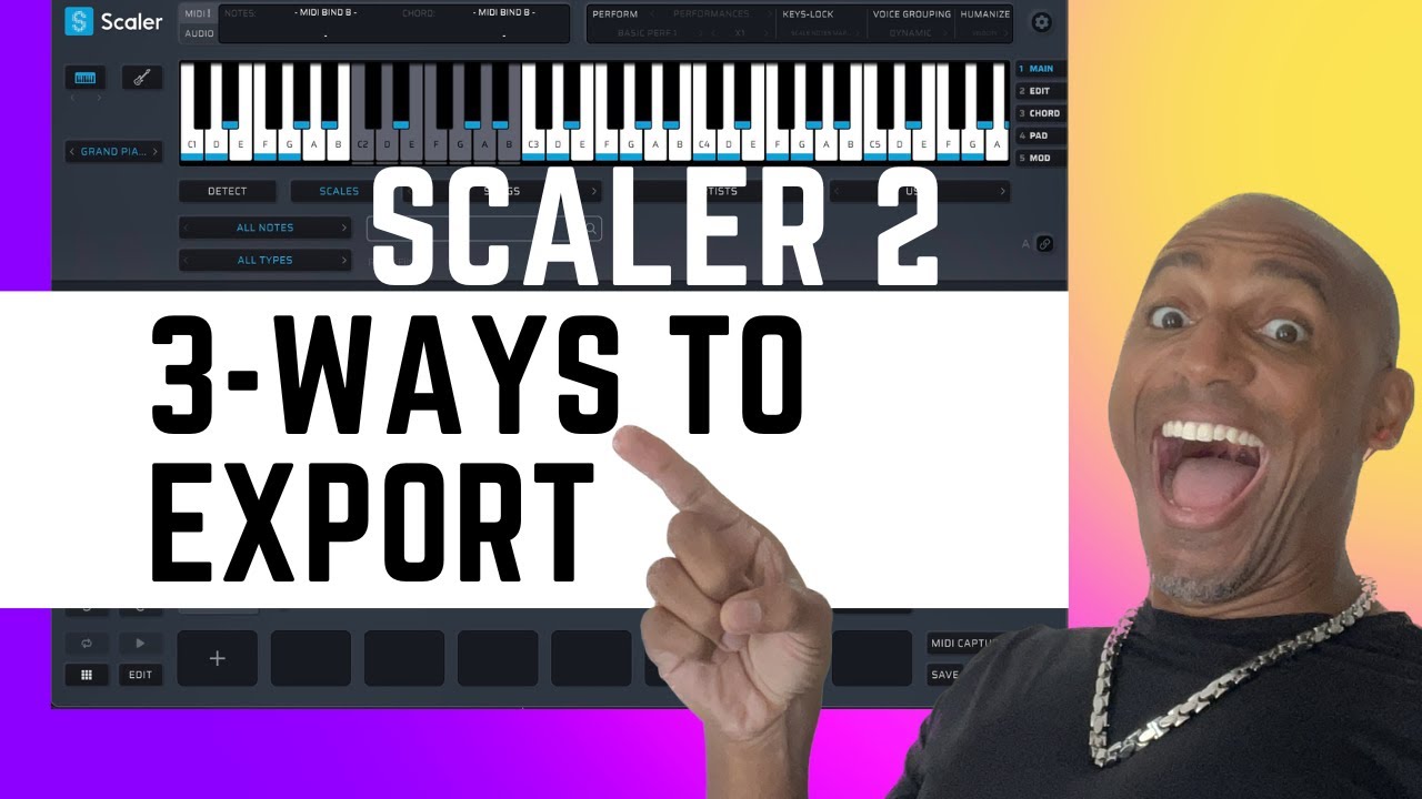 Scaler 2 - 3 Ways to Export MIDI