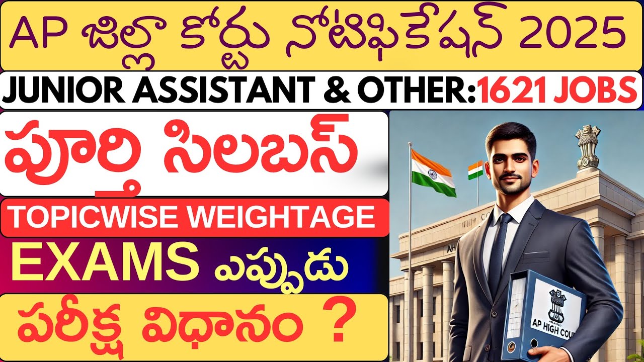 AP High Court Notification Complete Syllabus|Exam Pattern| Topicwise weightage