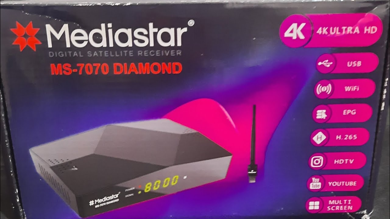 Mediastar MS-Diamond 7070 4K Forever Kutu Ve Menü Açılış