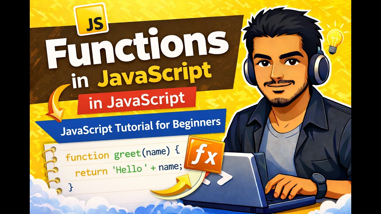 Functions in JavaScript | JavaScript Tutorial for Beginners | Step-by-Step Complete Guide