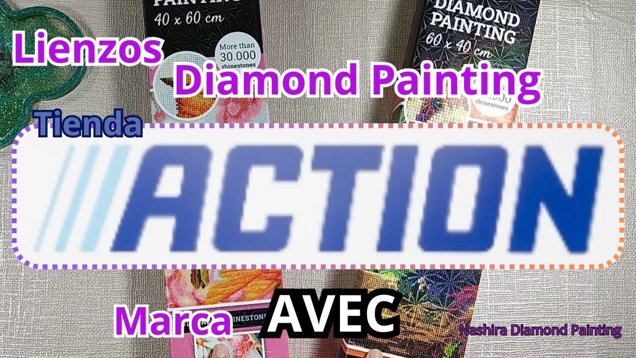 REVIEW, lienzos tienda física ACTION, marca Avec, Diamond Painting (pintura de diamantes) redondos