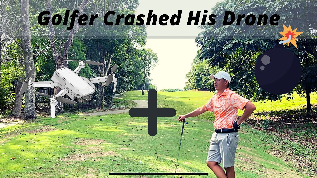 I just crashed my newly purchased golf drone!! #shorts #golfvlog