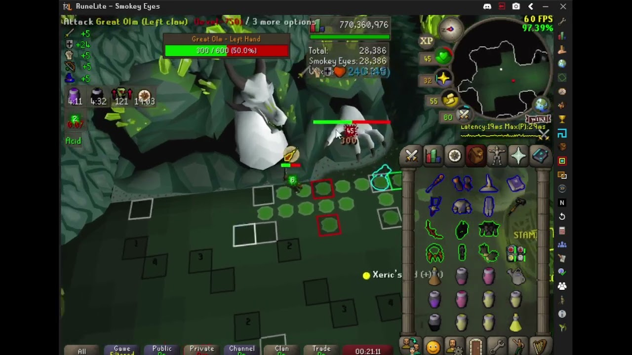 Solo cox solo olm Eye of ayak no attack style change no tick loss