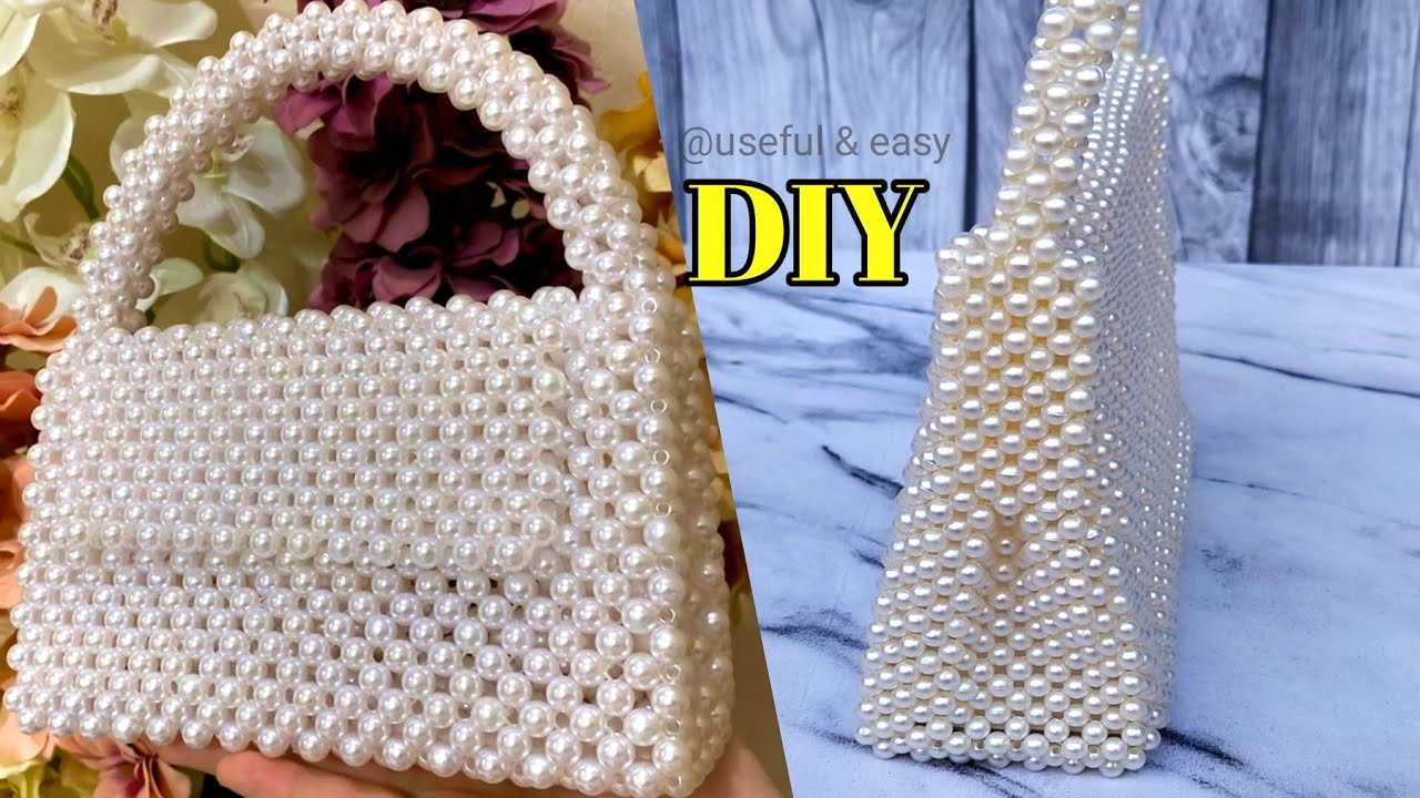 DIY Pearl Bag👜Step By Step Tutorial/Beaded Bag//Beads Craft// Useful & Easy.