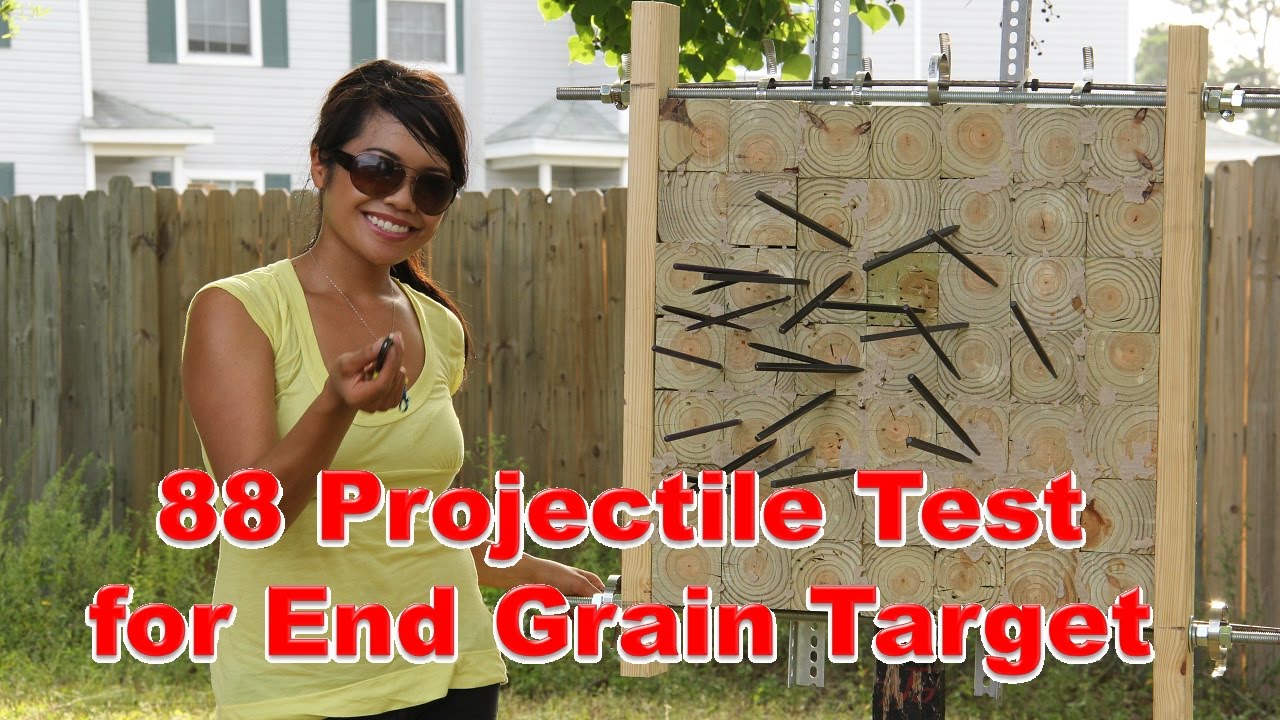 88 Projectile End Grain Target Test, with Wood Glue (Part 3 of 3)