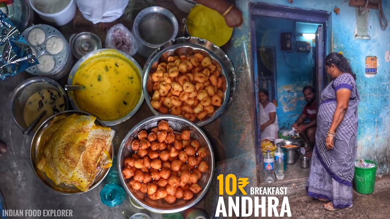 Only 10₹/- Mother & Son Selling Andhra Cheapest Breakfast | Mix Dosa Rajahmundry | Street Food India