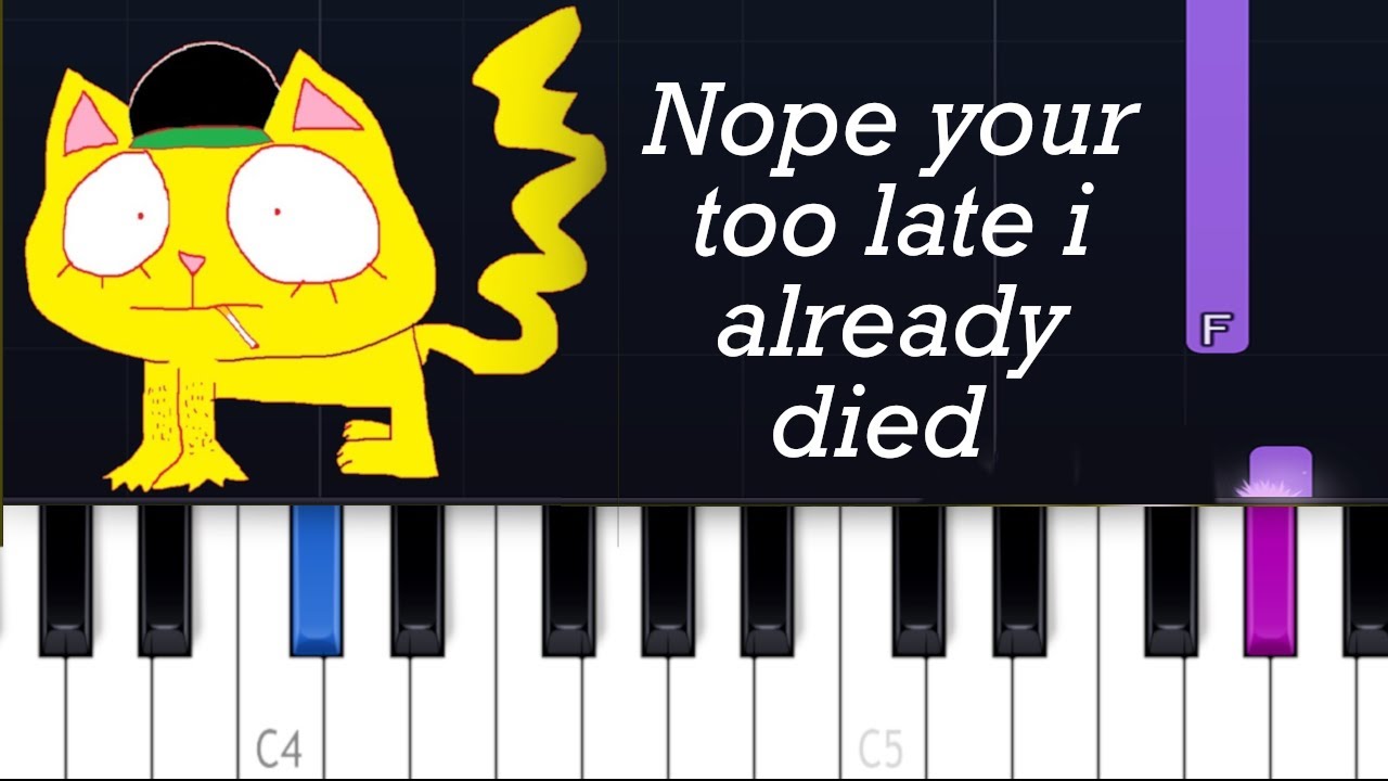 wifi skeleton - Nope your too late i already died (Piano tutorial)