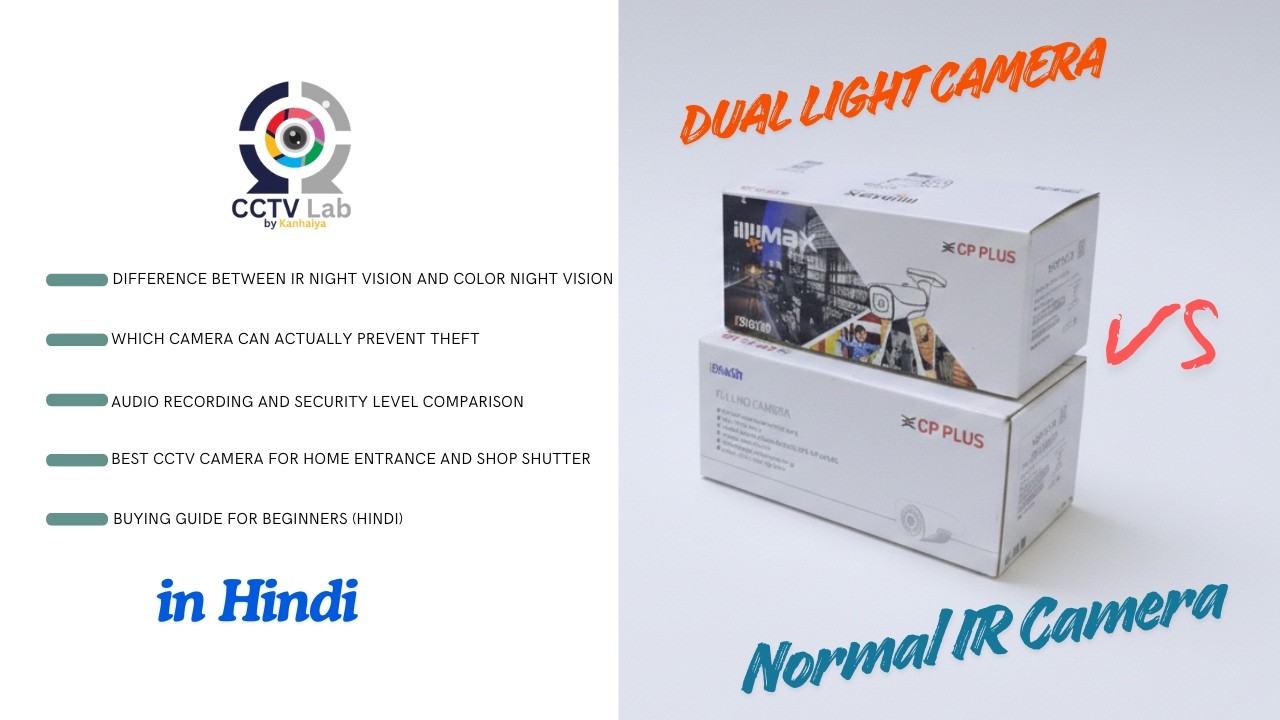 CP Plus Dual Light CCTV Camera vs IR Camera   Real Difference Explained in Hindi