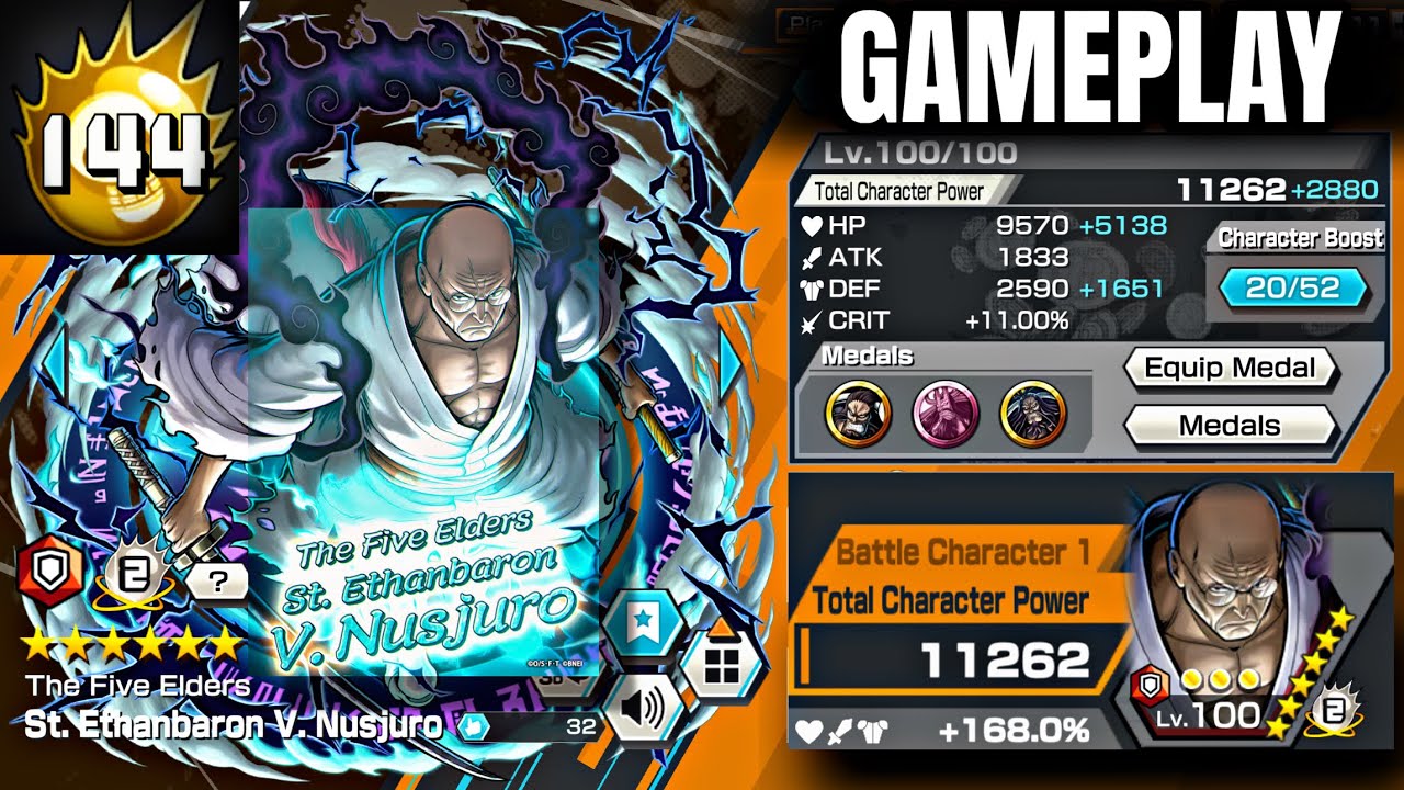 NEW EX SAINT NUSJURO GAMEPLAY OPBR 😱 | One Piece Bounty Rush 