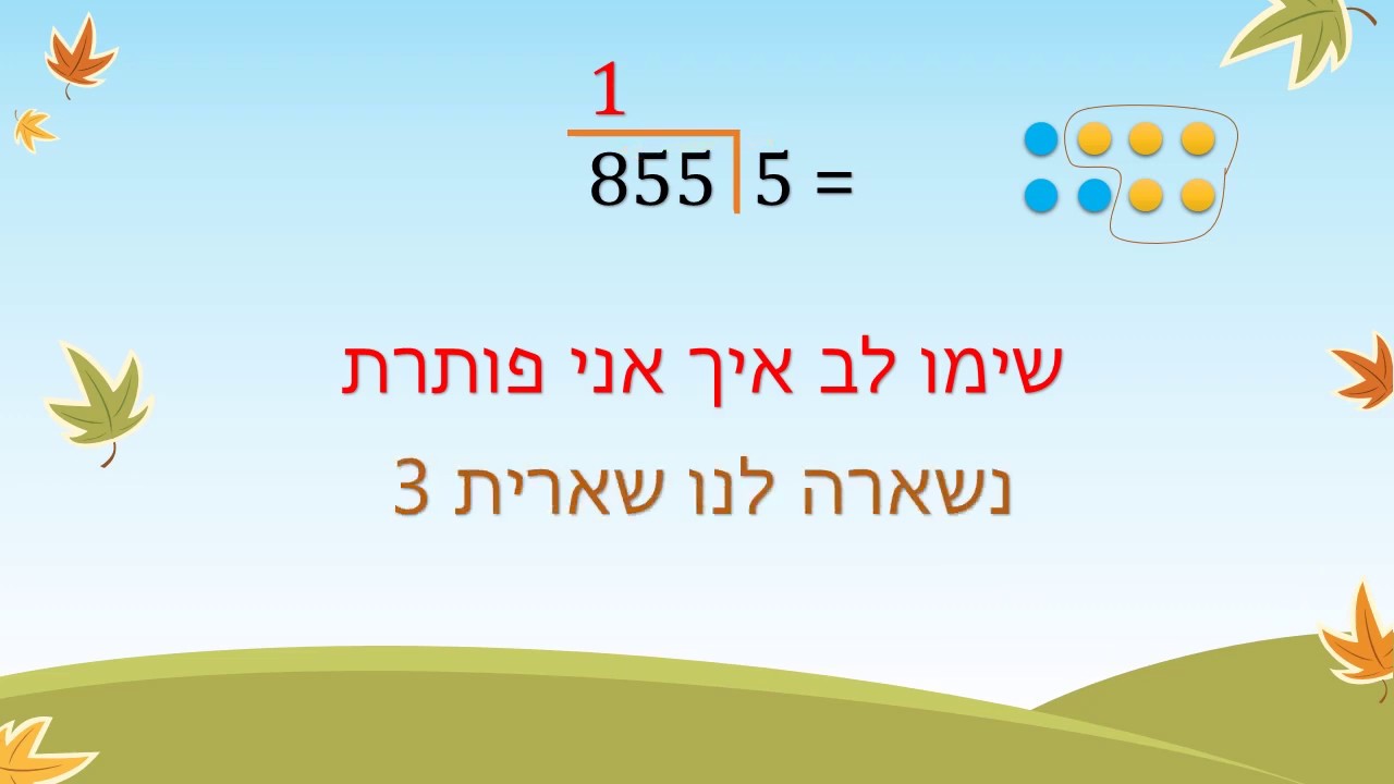 חשבון בקלי קלות ובכיף! חילוק ארוך (המקוצר) בשיטה קלה ופשוטה להפליא!