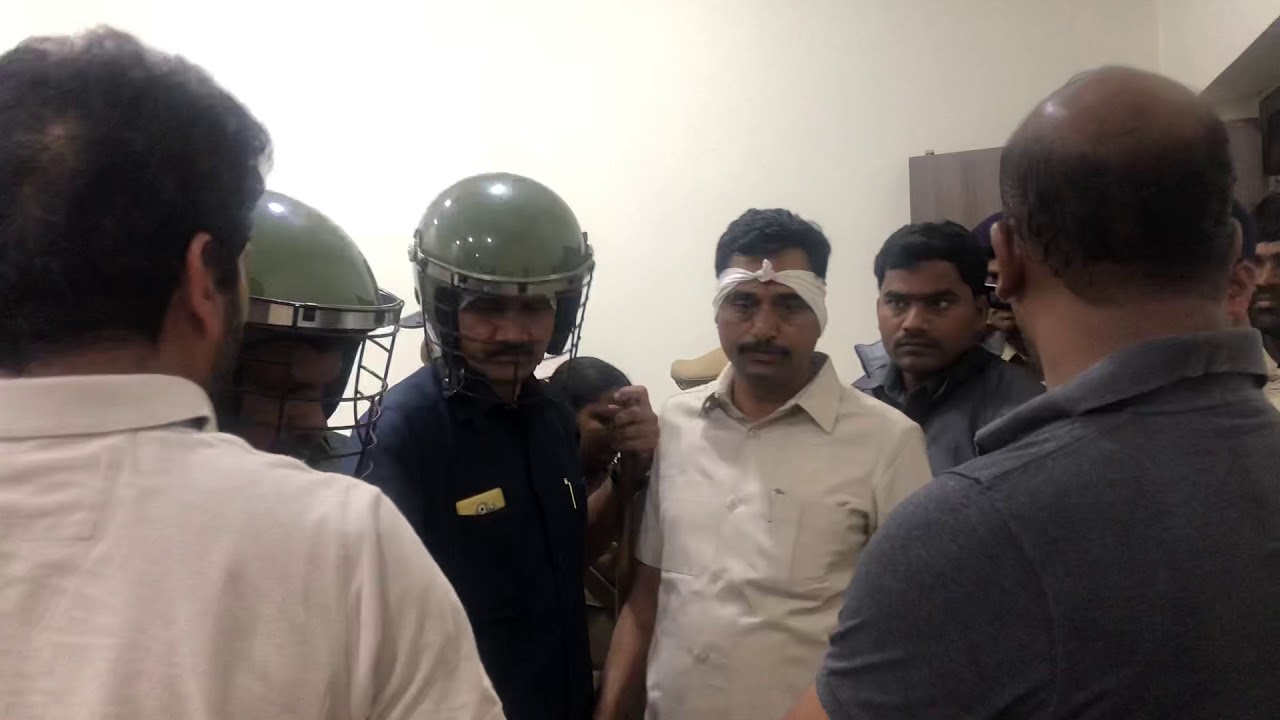 REVANTH REDDY MANHANDLED AND ARRESTED