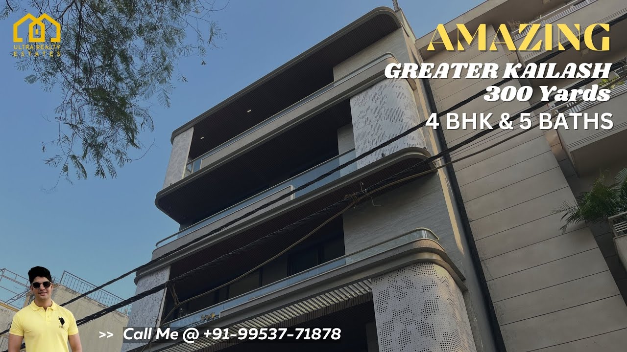 SOUTH DELHI MOST AMAZING PROPERTY | 300 YARDS BUILDER FLOOR IN GREATER KAILASH | 4BHK HOUSE #URE