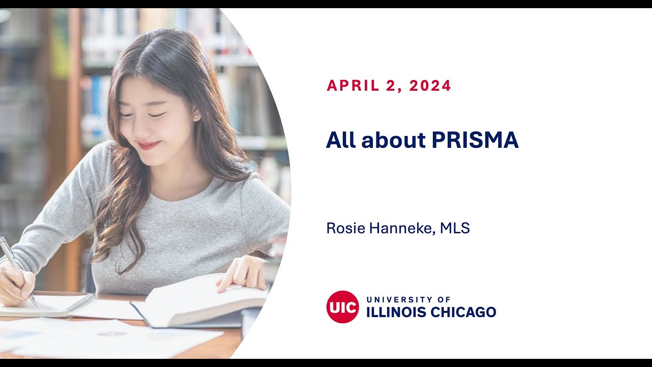 All About PRISMA: Spring 2024 Systematic Reviews Webinar Series