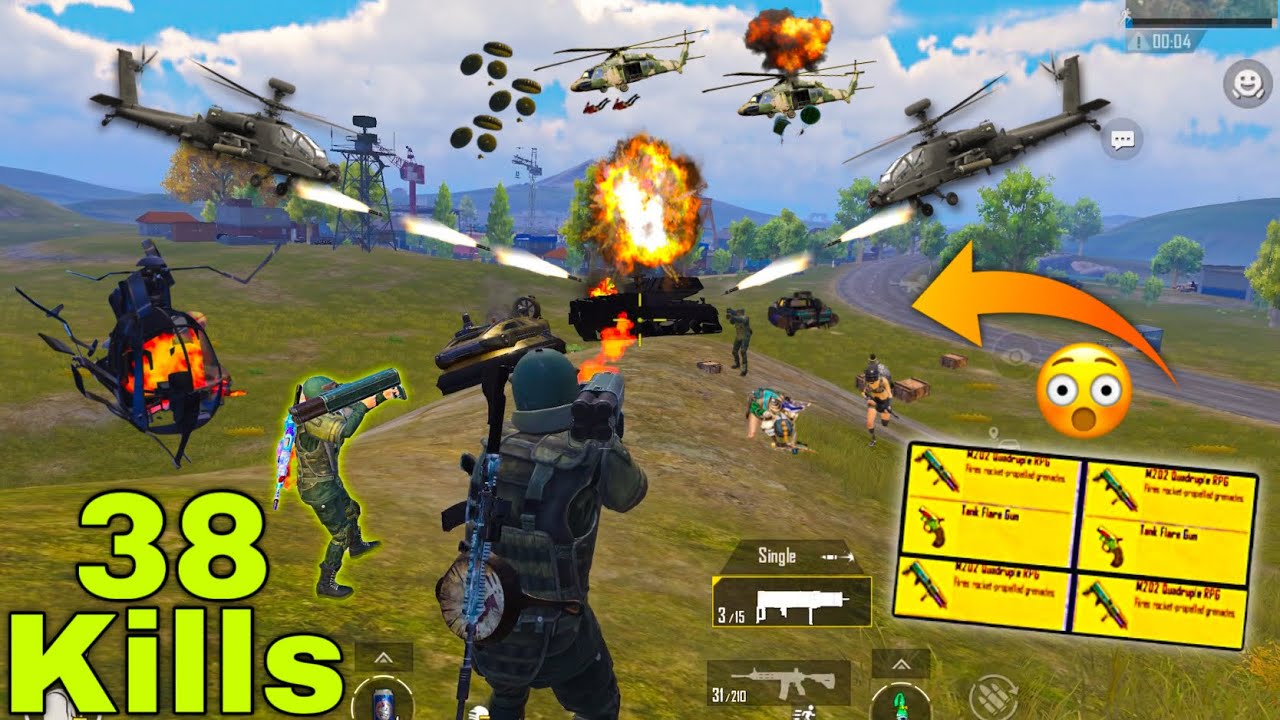 x3 Helicopter🔥 vs M202 vs Tank,+Chopper,+UAB Drone Massive Destruction in Payload 3.0 || PUBG MOBILE