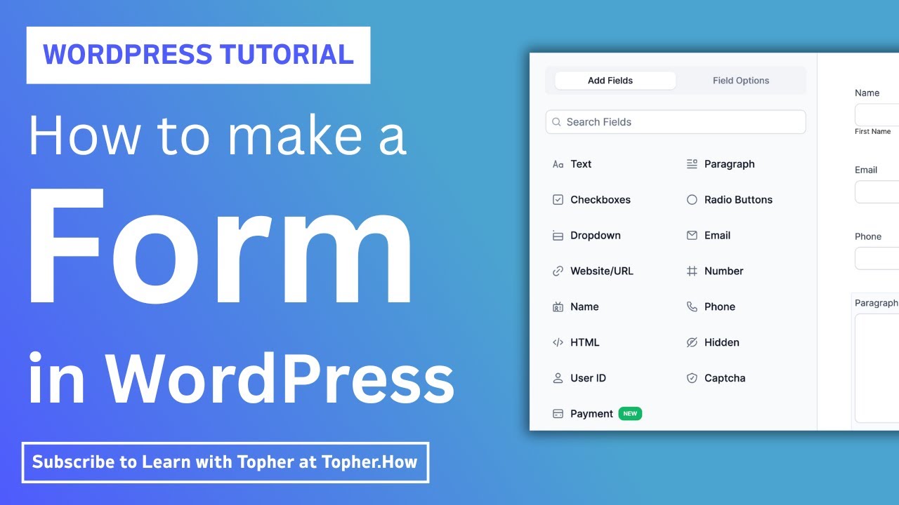 How to make a Form in WordPress