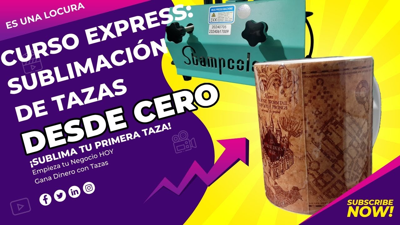 ☕ “De Novato a Experto en Sublimación de Tazas 😍 | Curso Express Paso a Paso”
