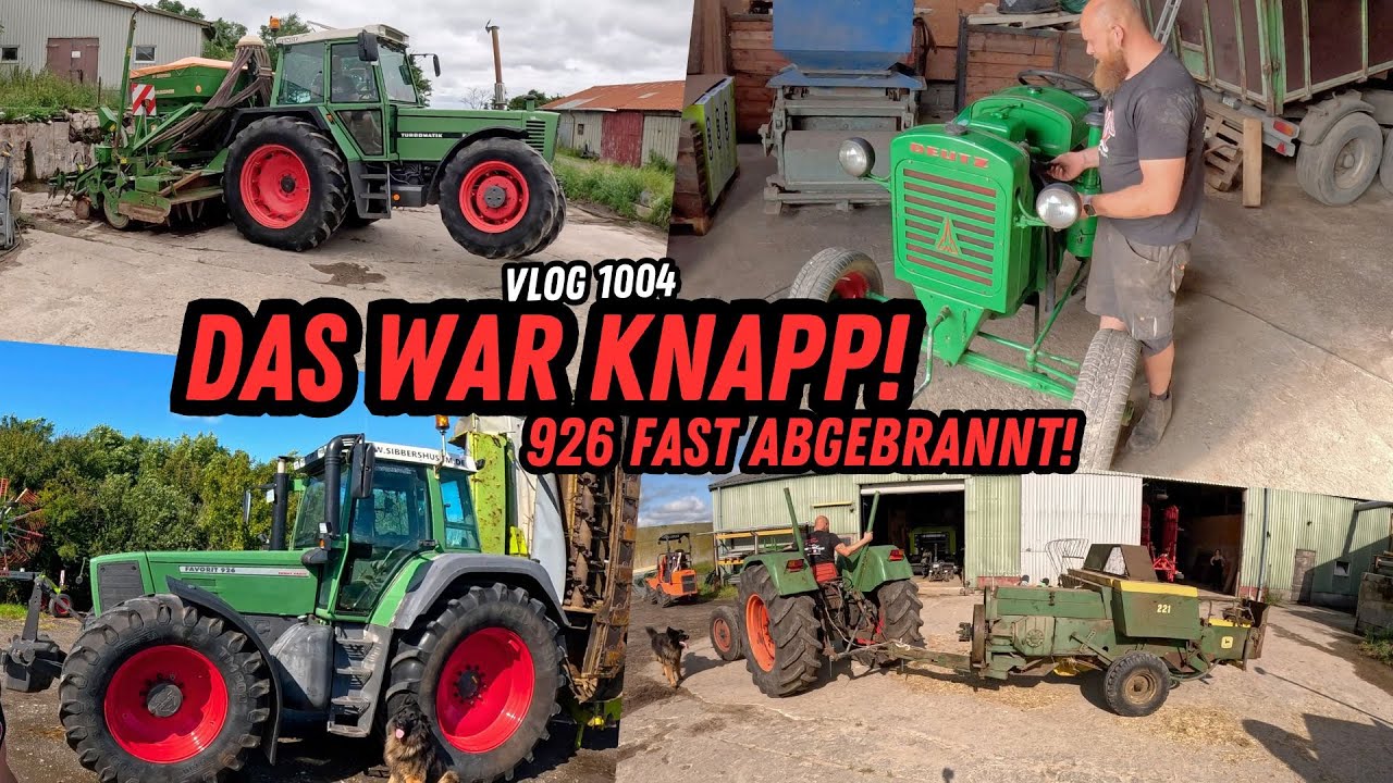 FarmVLOG#1004 - Kurzschluss am Fendt Favorit 926 / Fendt Farmer 105s an der Presse
