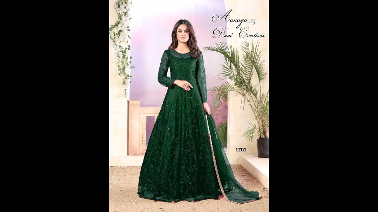 Aanaya 1200 Twisha Anarkali Salwar Suits Net Sequence Work  Manufacturer Wholesaler Ahmedabad Surat
