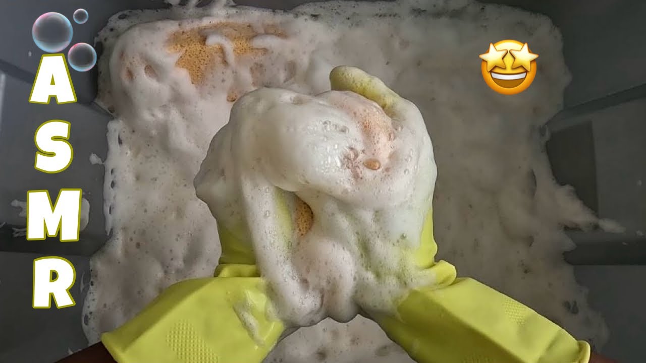 ASMR | Satisfying Sponge Squeezing + 2 JUGS OF PINE-SOL!! 🤩😍 *extremely relaxing*