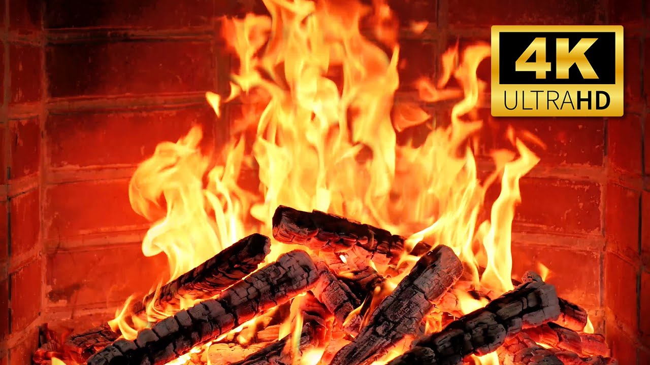 🔥 Winter Fireplace 4K UHD 🔥 Soft Crackling Fire for Focus, Study & Relax