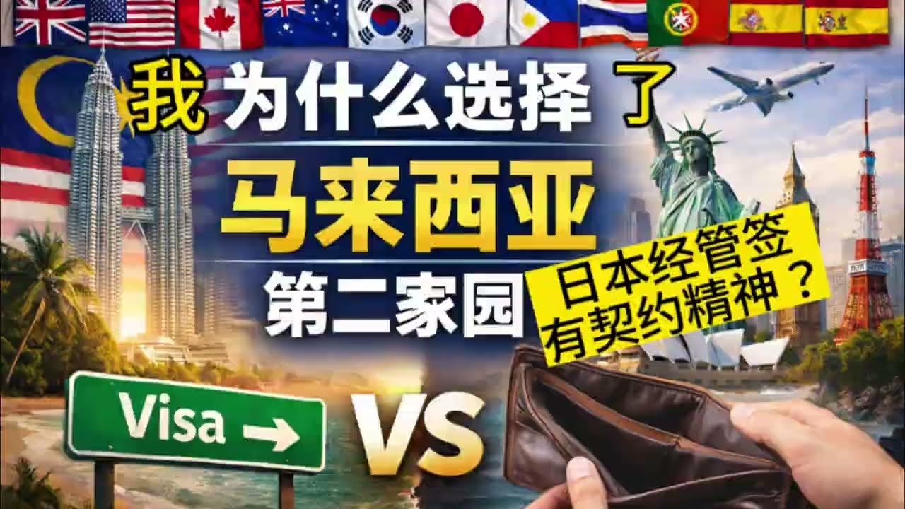 一个中国普通韭菜对移民移居的选择心路历程，为何申请了马来西亚mm2h第二家园签证顺便看不惯喷几句🇯🇵政府