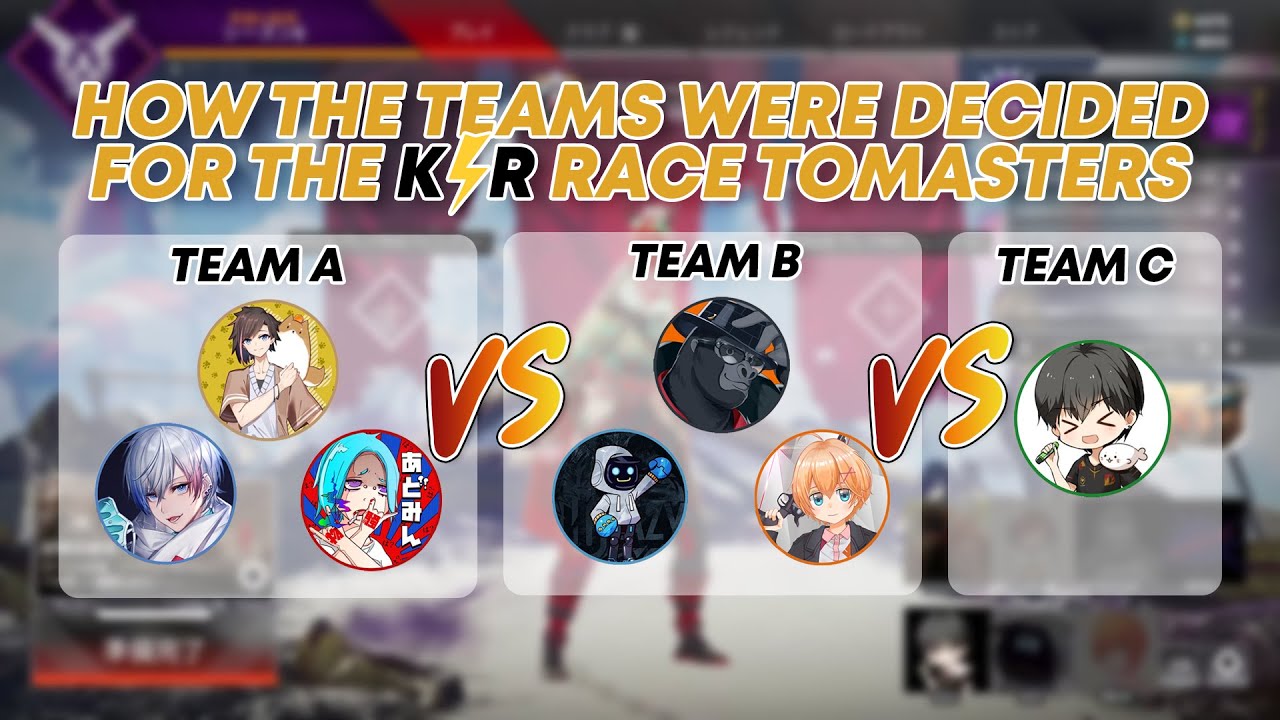 [ENG SUB] How teams were decided for KNR Race to Masters [渋谷ハル/BobSappAim/きなこ/バーチャルゴリラ/あどみん/かわせ/あれる]