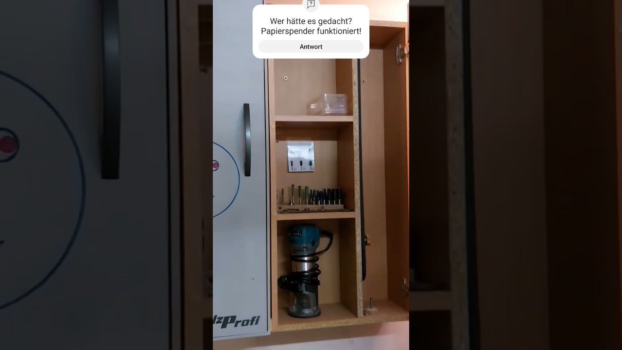 Genialer Papierspender f&uuml;r die Werkstatt, unten im Video zeige ich dir, wie das geht - must have