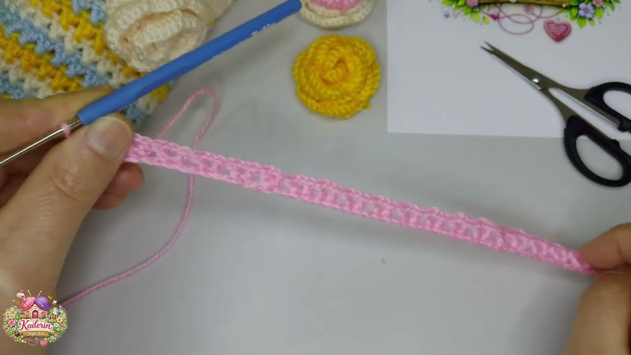 Tığ İşi Gül Örgüsü Modeli - Kaderin Örgü Evi