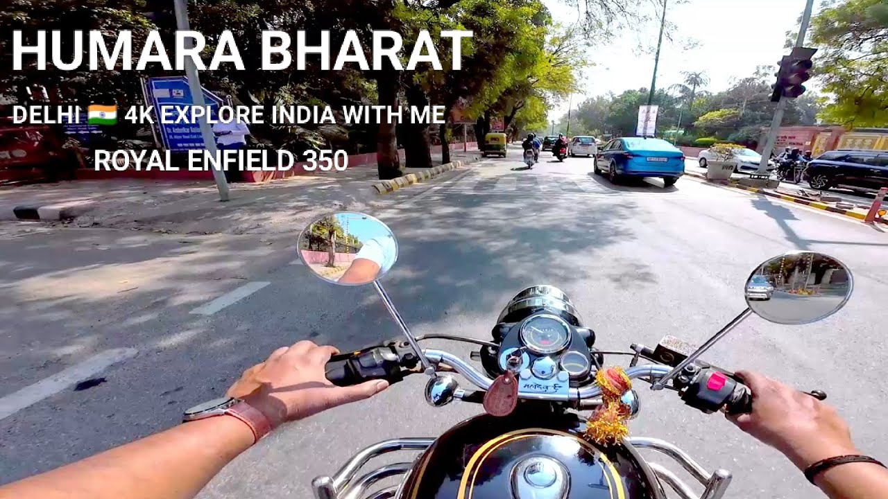 Bullet 350 Short Drive 🇮🇳 4k explore POV 6th Delhi Vidhan Sabha to Marghat Wale Baba Hanuman mandir 