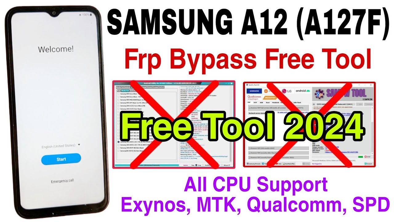 Bypass Frp On Samsung A12 And A127f In One Easy Step! / All Samsung Exynos CPU Frp Bypass Free Tool